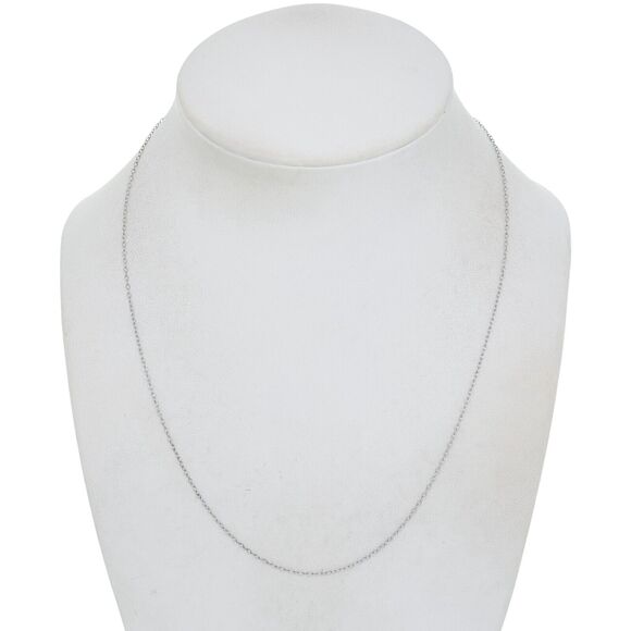 Vintage Sterling Silver 925 1.2mm Delicate Cable Chain Necklace 18" - Picture 1 of 3